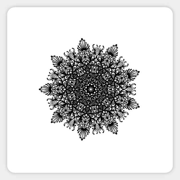 Ornamental Mandala Star Design GC-003 Sticker by GraphicCharms